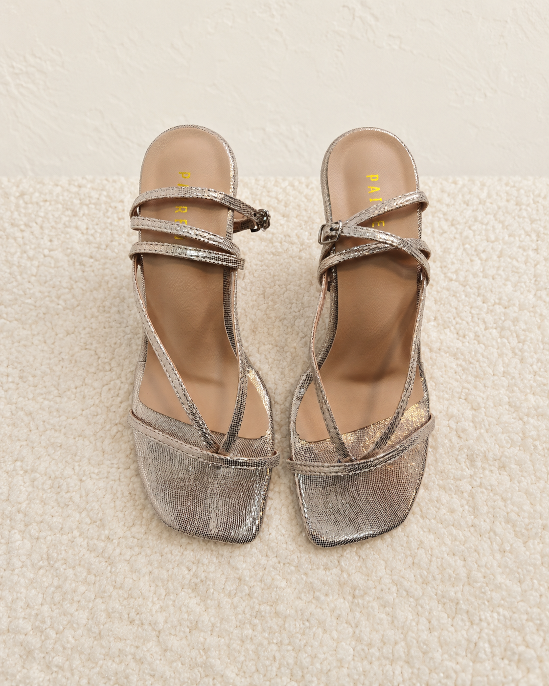 Golden Glow Stilettos by Paired, view 3