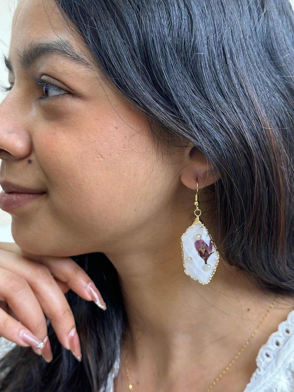 Velvet Petal Hoops by Paired