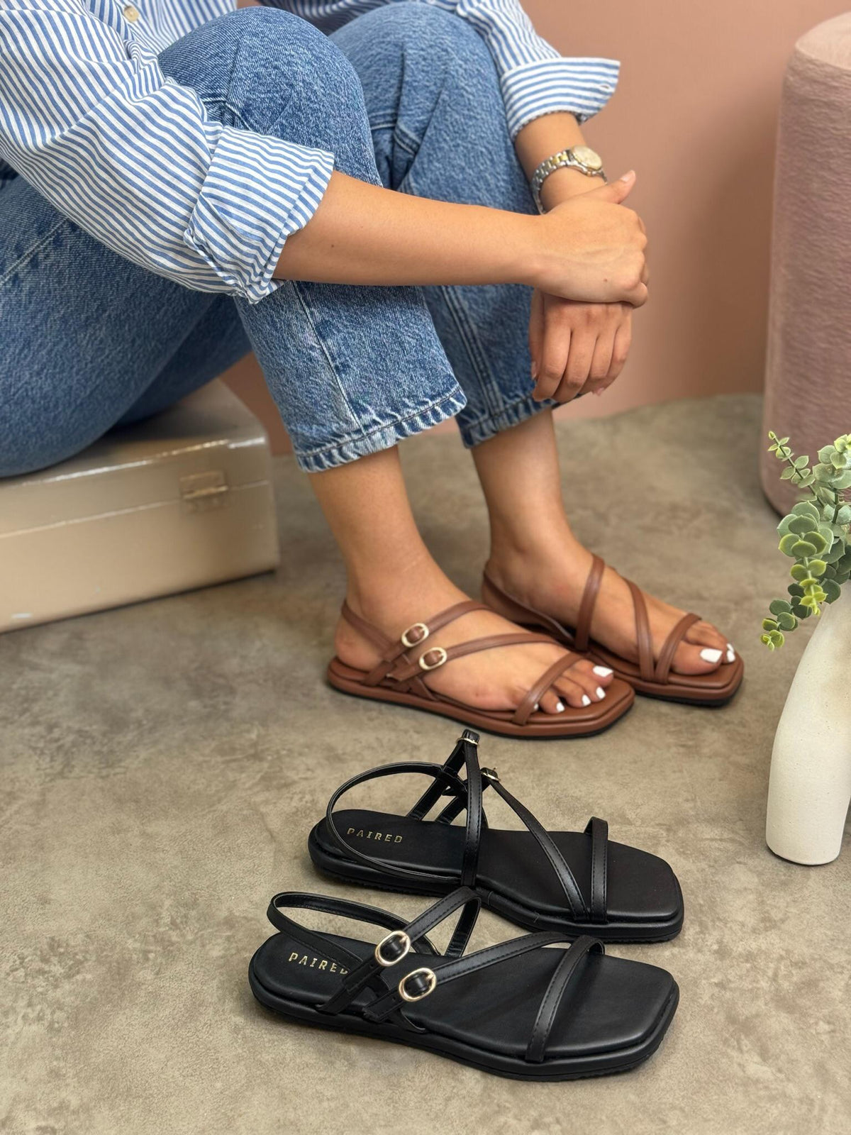Tierra Strappy Sandals by Paired