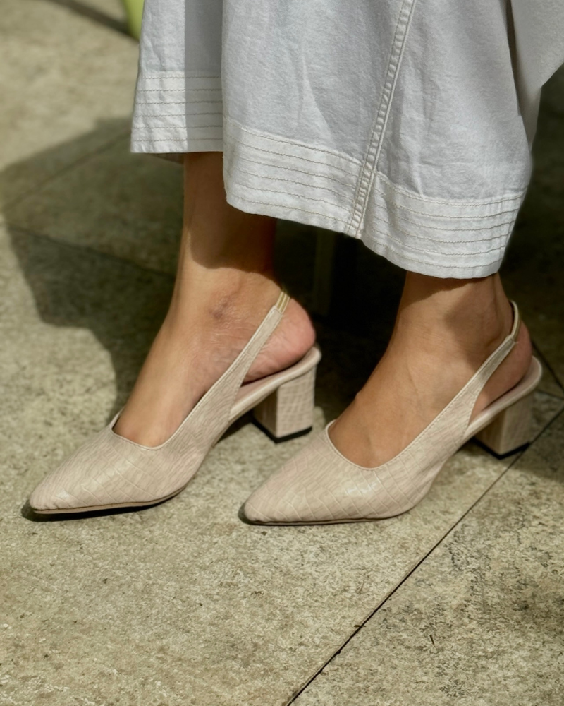 Croc Textured Coat Shoe by Paired, view 2
