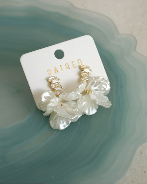 Orchid drop earrings