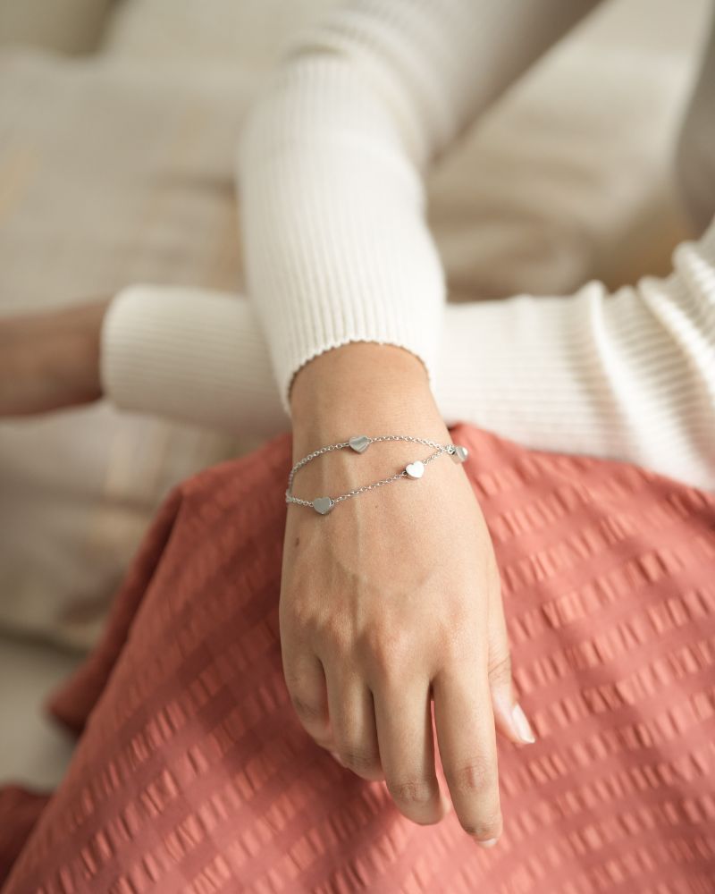 Heart Charm Bracelet by Paired, view 3