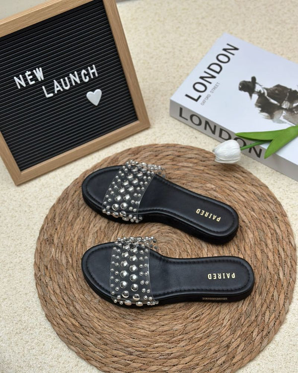Larissa Studded Sliders