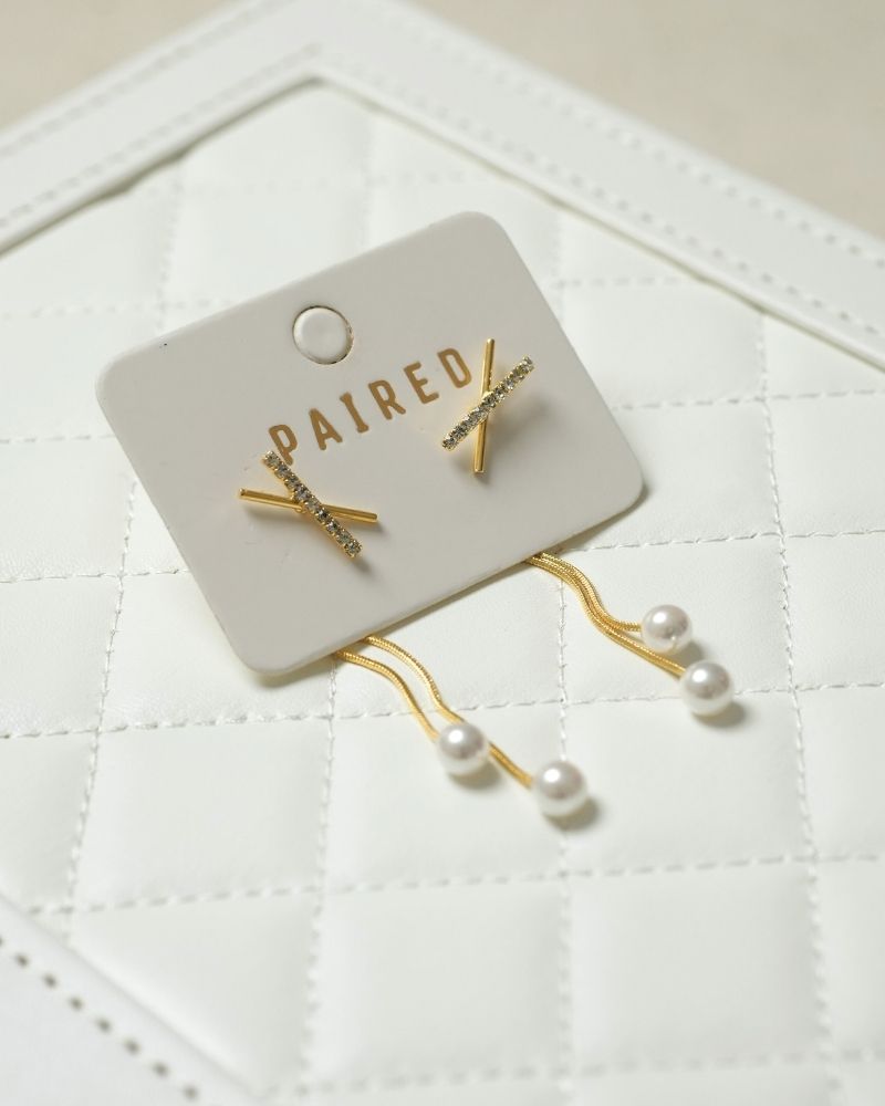Anna Pearl Thread Earrings
