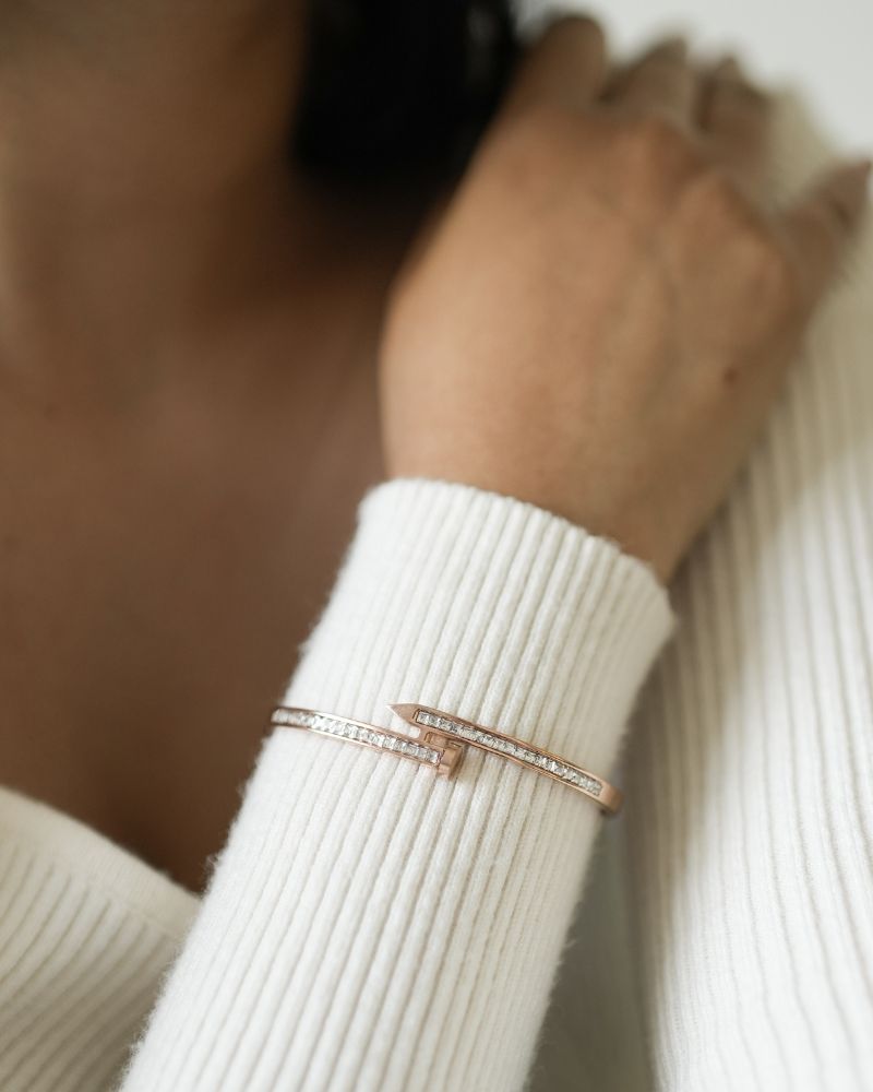 Shimmery Nail Wrap Bangle