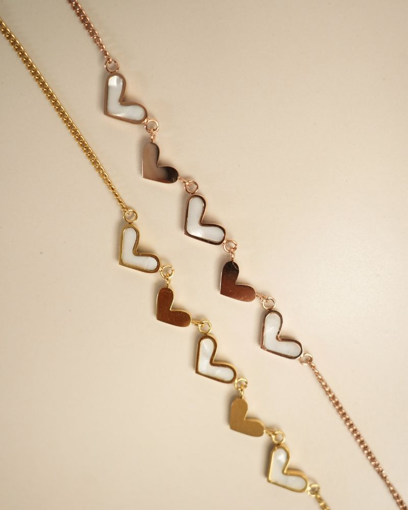 Linked Heart Charm Bracelet