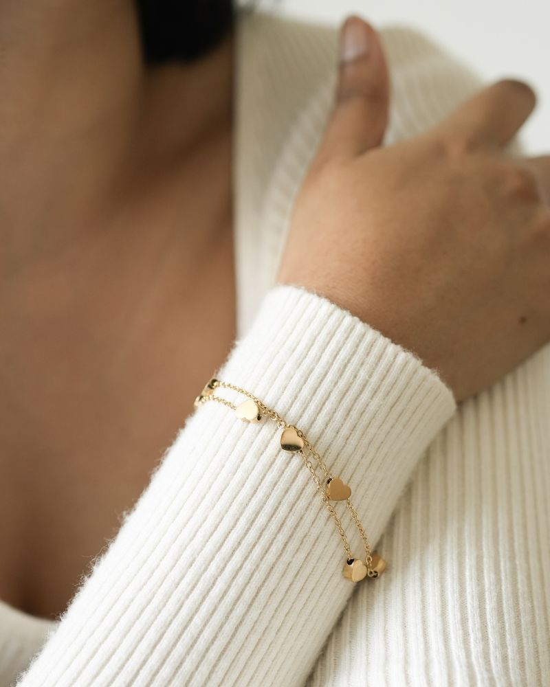 Heart Charm Bracelet by Paired, view 2