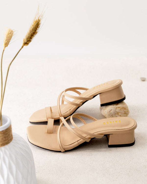 Cross Strap Block Heel