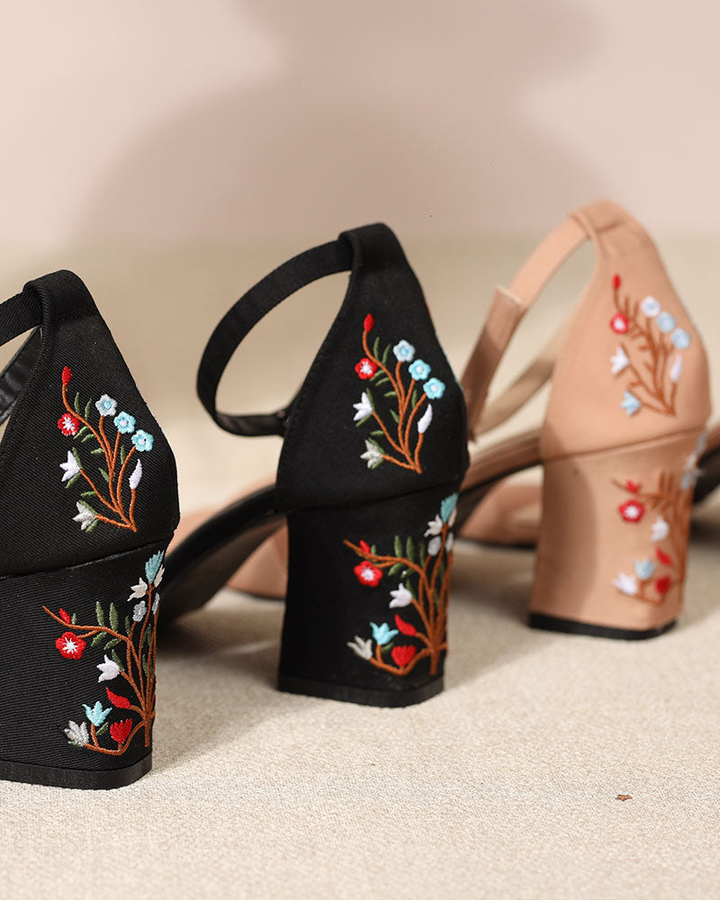 Embroidery heels