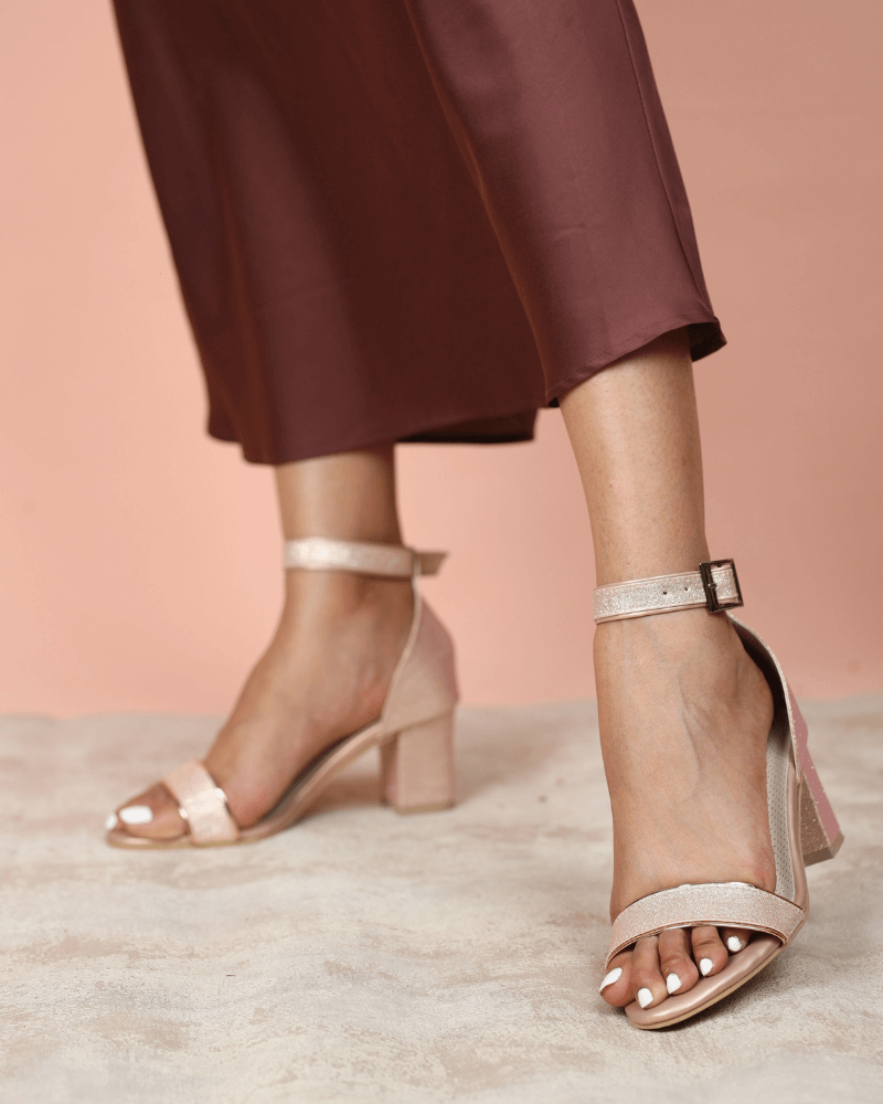 Glitter Block Heels