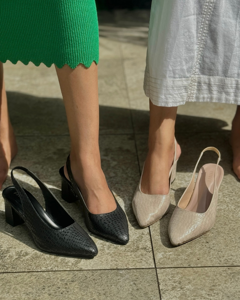 Croc Textured Coat Shoe by Paired