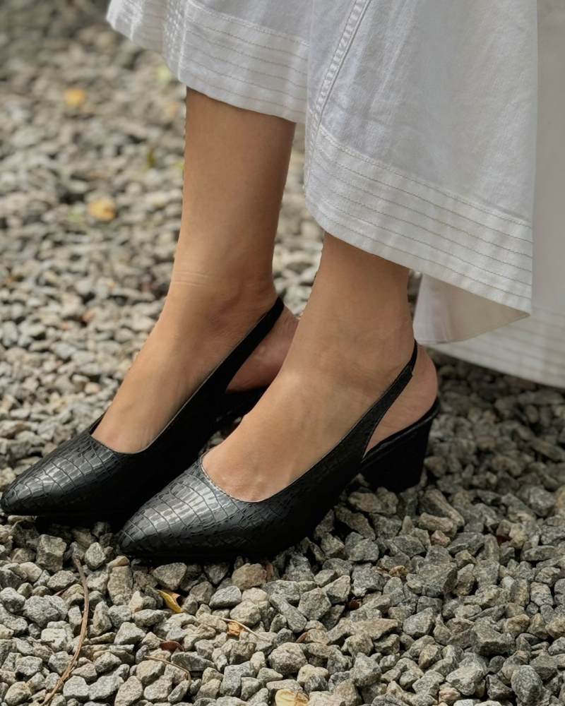 Croc Textured Coat Shoe