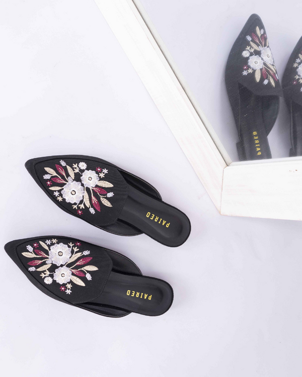 Pointed Toe Mule Flats