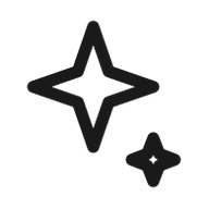 Paired highlight icon: sparkle