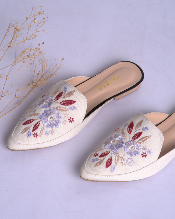 Pointed Toe Mule Flats
